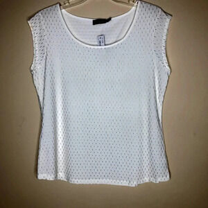 The Limited White Top with Metallic Gold Flecks, Size M, NWT